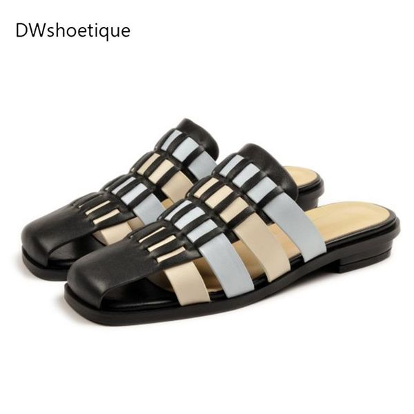 slippers women summer mules genuine leather round toe flat with for ladies outdoor fashion mix colors shoes, Black
slippers women summer mules genuine leather round toe flat with for ladies outdoor fashion mix colors shoes, Black
