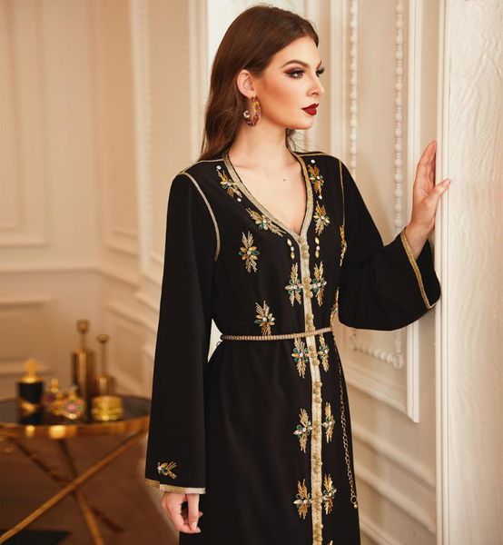 ethnic clothing ba607 heavy industry handmade phnom penh v-neck gold pipe diamond robe muslim middle east party holiday dress, Red
ethnic clothing ba607 heavy industry handmade phnom penh v-neck gold pipe diamond robe muslim middle east party holiday dress, Red