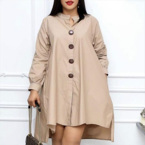 loose shirt long sleeves button womens dresses up casual fashion plus size african spring office ladies classy robes, Black;gray
loose shirt long sleeves button womens dresses up casual fashion plus size african spring office ladies classy robes, Black;gray