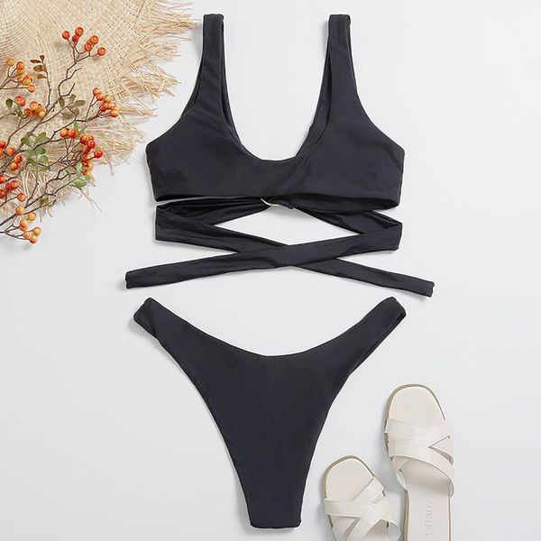 women's swimwear high breast contrast gradient bathing suit pure color split bikini set tankini two piece swimsuit traje de bano, White;black
women's swimwear high breast contrast gradient bathing suit pure color split bikini set tankini two piece swimsuit traje de bano, White;black