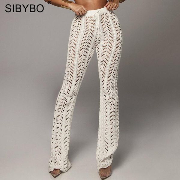 women's pants & capris sibybo hollow out knitted high waist women fashion crochet loose autumn trousers cotton casual ladies, Black;white
women's pants & capris sibybo hollow out knitted high waist women fashion crochet loose autumn trousers cotton casual ladies, Black;white