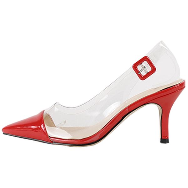 2018 summer fall new high heels female empty colouring transparent pointed head fine heel heel shoes, Black
2018 summer fall new high heels female empty colouring transparent pointed head fine heel heel shoes, Black