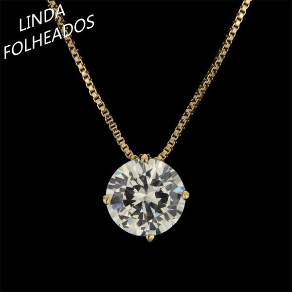 pendant necklaces arrival gold chain round white cubic zirconia tiny simple style bridal wedding for women necklace jewelry, Silver
pendant necklaces arrival gold chain round white cubic zirconia tiny simple style bridal wedding for women necklace jewelry, Silver