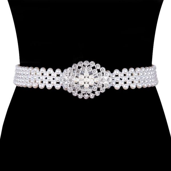 belts elegant women's pearl belt elastic dress chain female girls crystal strap white rhinestone luxury, Black;brown
belts elegant women's pearl belt elastic dress chain female girls crystal strap white rhinestone luxury, Black;brown