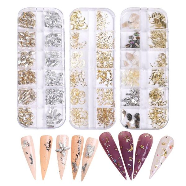 nail art decorations 12 grid decoration moon and star glitter studs metal jewelry accessories decoracion uñas, Silver;gold
nail art decorations 12 grid decoration moon and star glitter studs metal jewelry accessories decoracion uñas, Silver;gold