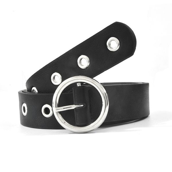 imitation leather pin buckle perforated belt women's simple round buckle women's belt, Black;brown
imitation leather pin buckle perforated belt women's simple round buckle women's belt, Black;brown