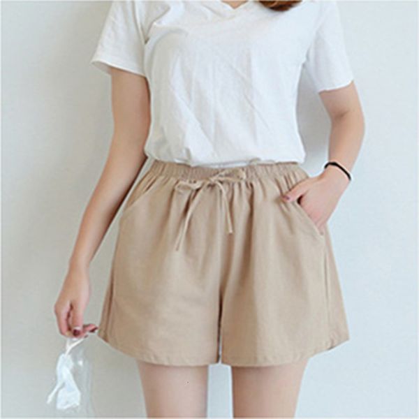 women's shorts summer casual cotton linen ps size mid waist fashion woman streetwear pants, White;black
women's shorts summer casual cotton linen ps size mid waist fashion woman streetwear pants, White;black