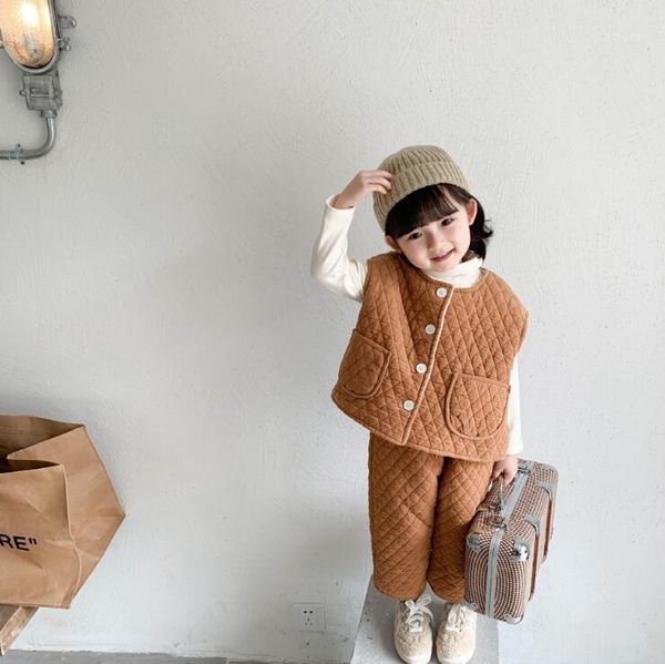 2020 korea style girls 2 pcs set thicken vest+ long pants winter girls suit 1-6 years yt7361, White
2020 korea style girls 2 pcs set thicken vest+ long pants winter girls suit 1-6 years yt7361, White