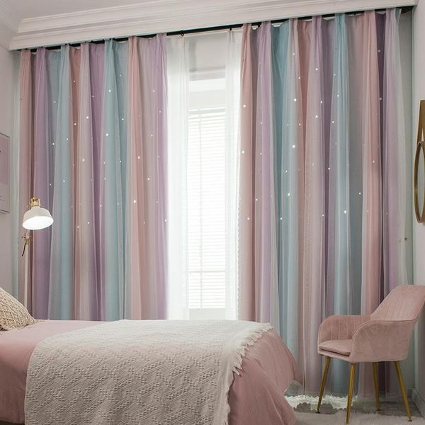 2021 new graudal change fashion curtain with tulle decorative star curtains living room bedroom kids room curtain girls
2021 new graudal change fashion curtain with tulle decorative star curtains living room bedroom kids room curtain girls
