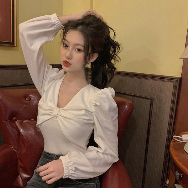 white long sleeve shirts spring autumn women's clothing blouses fashion brand bow v-neck crop ladies korean clothes new
white long sleeve shirts spring autumn women's clothing blouses fashion brand bow v-neck crop ladies korean clothes new
