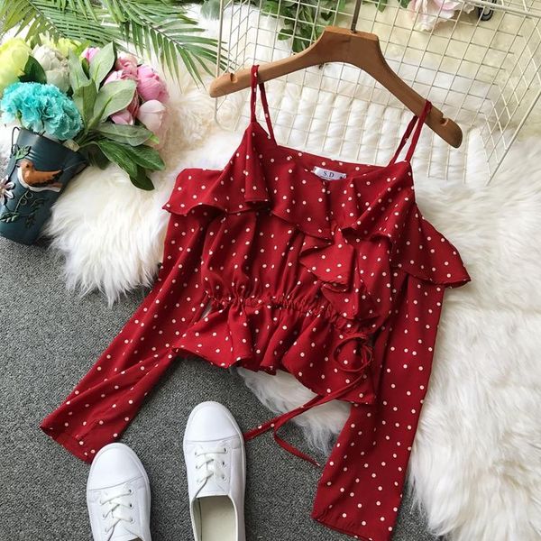 women's blouses & shirts chiffon shirt female 2021 korean bf chic short style blouse women clothes off shoulder summer for, White
women's blouses & shirts chiffon shirt female 2021 korean bf chic short style blouse women clothes off shoulder summer for, White