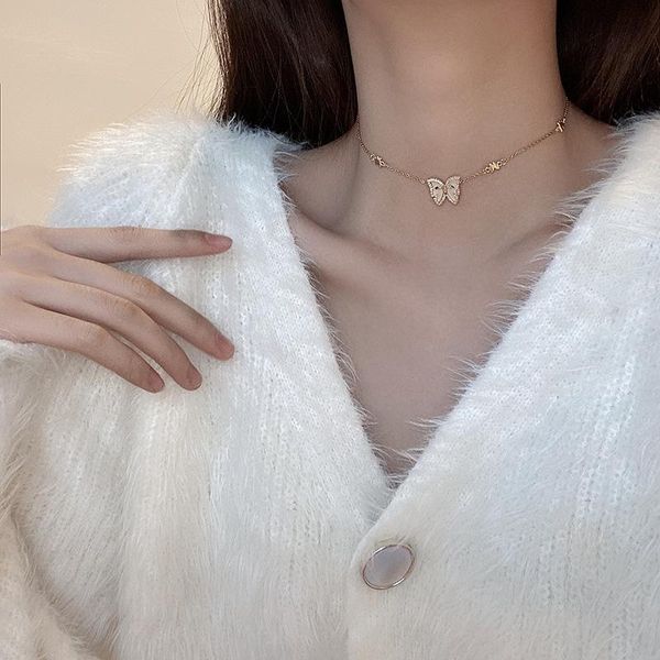 pendant necklaces davini golden butterfly necklace female shiny clavicle chain choker fashion korean jewelry party gift mg285, Silver
pendant necklaces davini golden butterfly necklace female shiny clavicle chain choker fashion korean jewelry party gift mg285, Silver