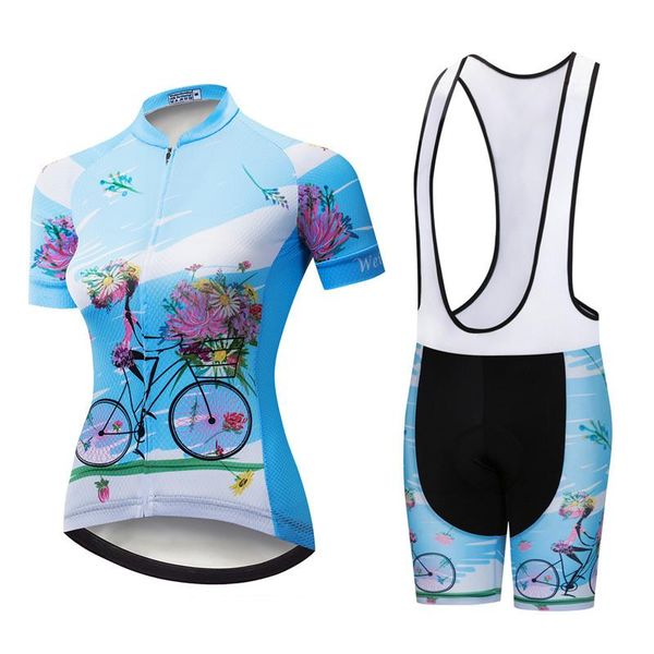 racing sets fashion women cycling jersey set bike bib shorts maillots shirt short sleeve jerseys, Black;blue
racing sets fashion women cycling jersey set bike bib shorts maillots shirt short sleeve jerseys, Black;blue