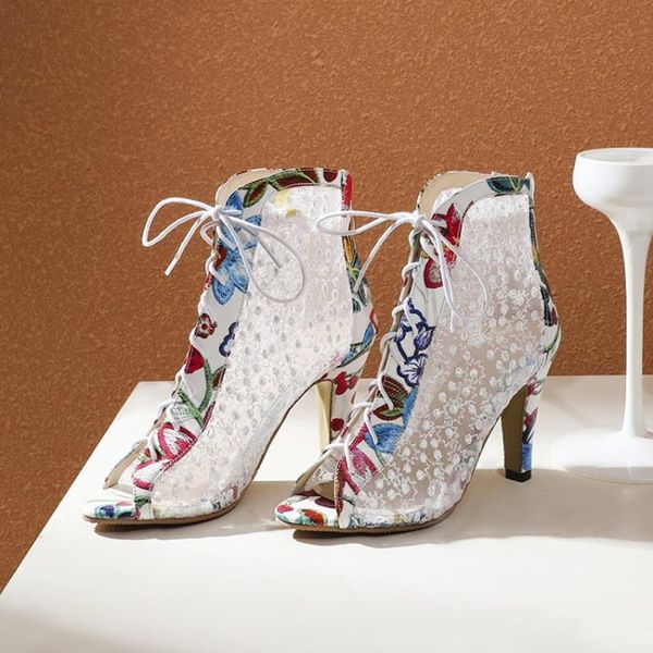 boots ochanmeb beautiful print flowers women summer floral cross tied lace up open peep toe ankle embroidery mesh net shoe, Black
boots ochanmeb beautiful print flowers women summer floral cross tied lace up open peep toe ankle embroidery mesh net shoe, Black