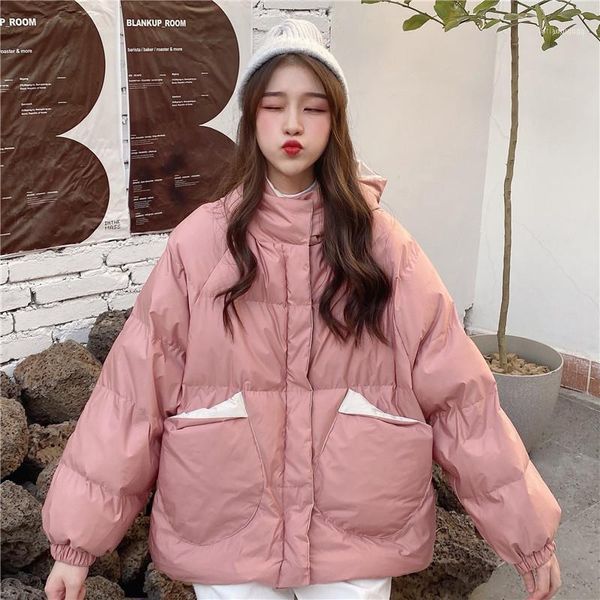 women short jacket winter thick hooded cotton padded coats female korean style loose puffer parkas ladies oversize outwear1, Black
women short jacket winter thick hooded cotton padded coats female korean style loose puffer parkas ladies oversize outwear1, Black