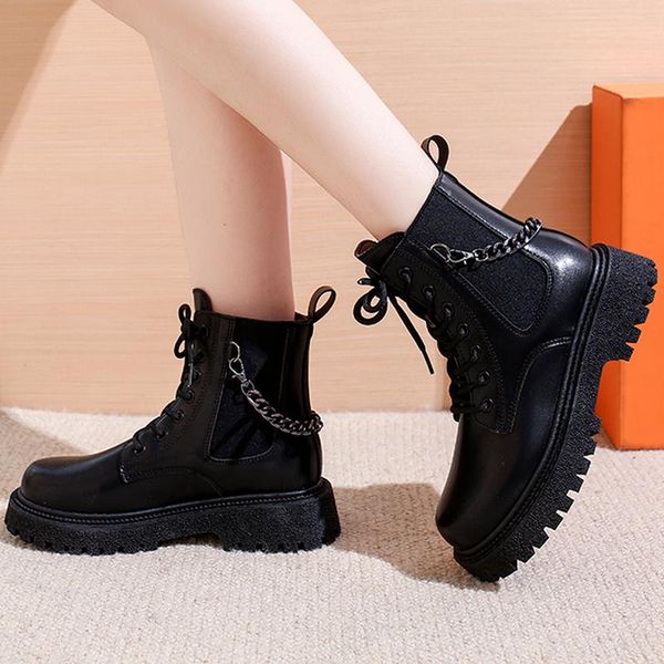 boots women's zipper round head ankle 2021 autumn fashtion platform metal decoration casual motorcycle, Black
boots women's zipper round head ankle 2021 autumn fashtion platform metal decoration casual motorcycle, Black