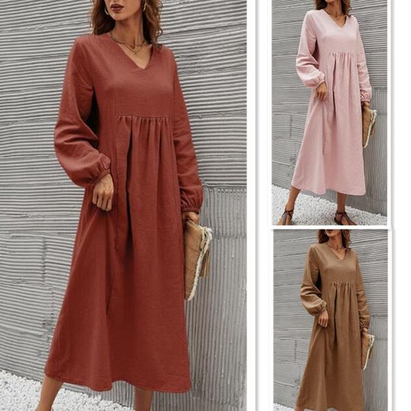 casual dresses awasir fashion women dress cotton colid color v-neck autumn loose lantern long sleeve, Black;gray
casual dresses awasir fashion women dress cotton colid color v-neck autumn loose lantern long sleeve, Black;gray