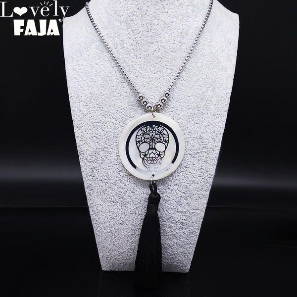 pendant necklaces 2021 skull shell stainless steel pendants for women tassel silver color long big necklace jewelry bisuteria n20114
pendant necklaces 2021 skull shell stainless steel pendants for women tassel silver color long big necklace jewelry bisuteria n20114