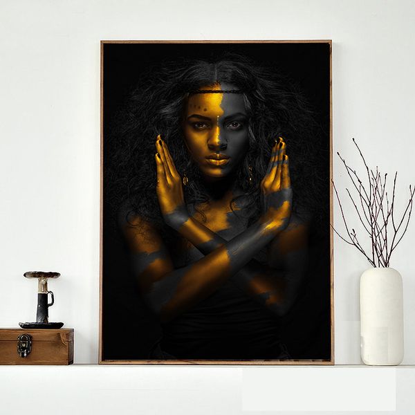 wall art golden black women canvas painting wall pictures for living room golden girl decoration pictures unframe
wall art golden black women canvas painting wall pictures for living room golden girl decoration pictures unframe