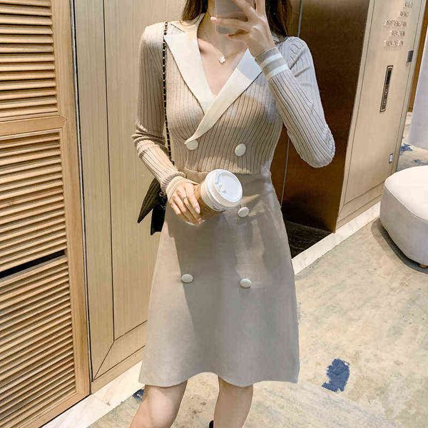 casual dresses 2022 autumn winter dign sense of minority knitted medium length temperament with bottomed wool drs inside, Black;gray
casual dresses 2022 autumn winter dign sense of minority knitted medium length temperament with bottomed wool drs inside, Black;gray