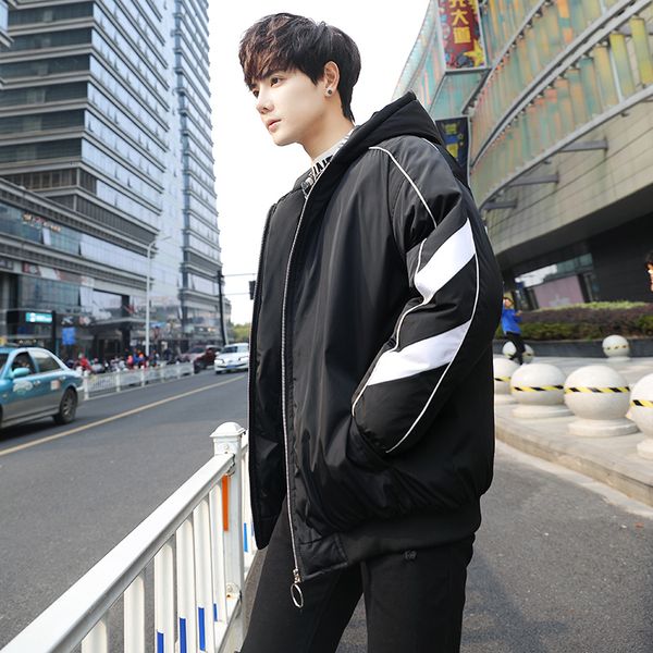 2021 new winter men thick warm cotton-padded coats hooded collar chaqueta plus size fashion down jacket t44l, Black
2021 new winter men thick warm cotton-padded coats hooded collar chaqueta plus size fashion down jacket t44l, Black