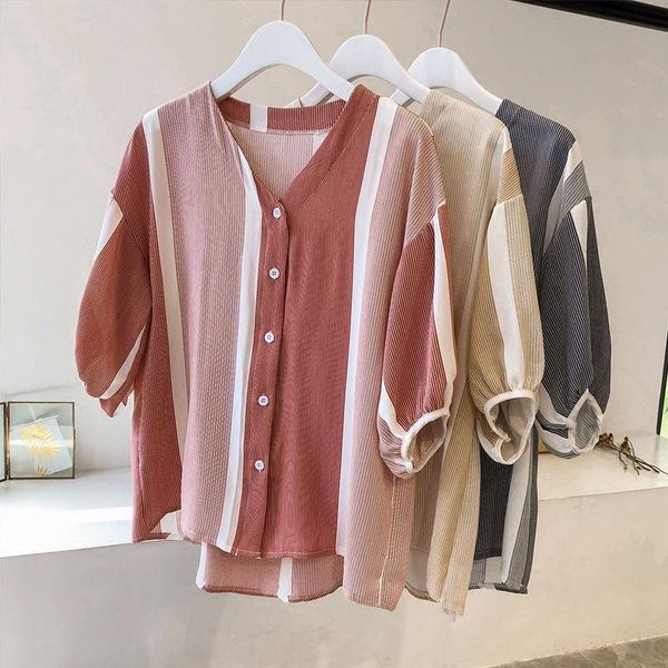 women's blouses & shirts female striped 3/4 sleeve blouse shirt women loose blusas femme spring summer casual ladies office plus size y, White
women's blouses & shirts female striped 3/4 sleeve blouse shirt women loose blusas femme spring summer casual ladies office plus size y, White