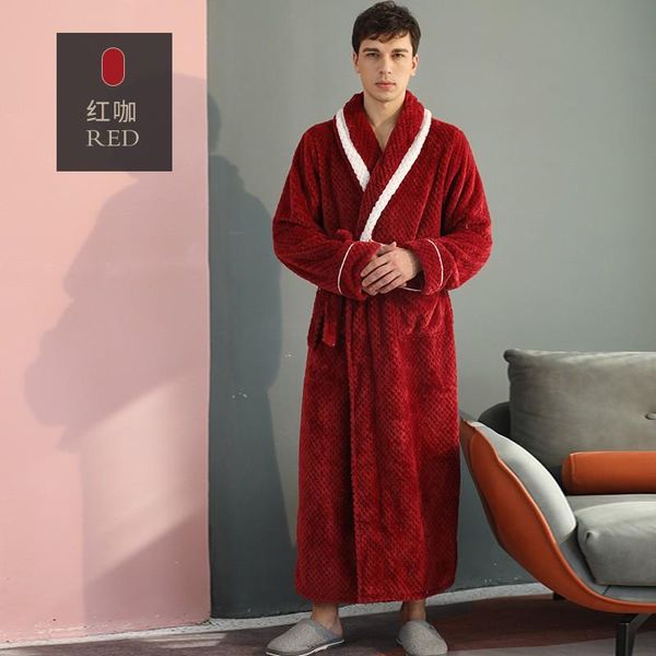 men's sleepwear soft flannel robe kimono men autumn nightwear winter warm bathrobe coral fleece home dressing gown thicken lingerie, Black;brown
men's sleepwear soft flannel robe kimono men autumn nightwear winter warm bathrobe coral fleece home dressing gown thicken lingerie, Black;brown