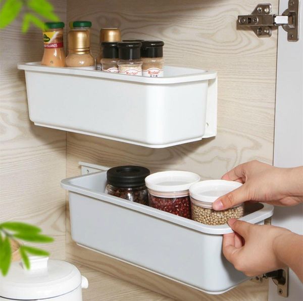 hooks & rails kitchen drawer storage box cabinet bathroom seamless nail-wall-mounted pull-out rack basket
hooks & rails kitchen drawer storage box cabinet bathroom seamless nail-wall-mounted pull-out rack basket