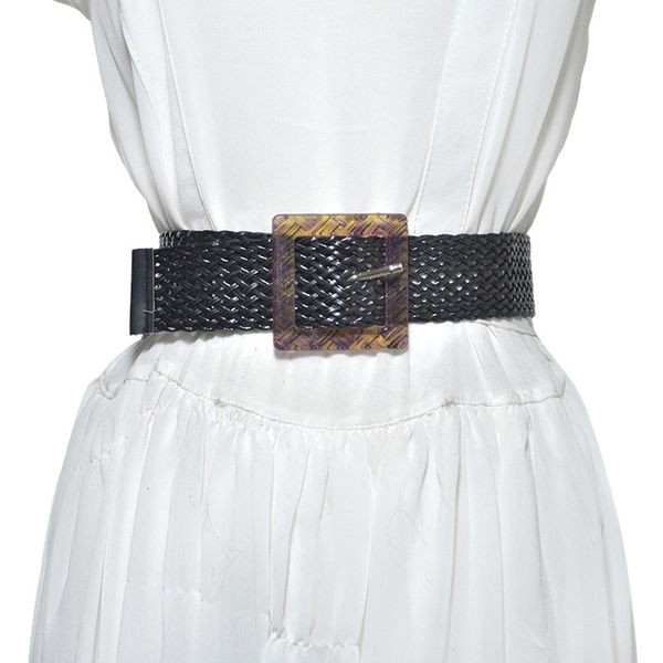 new ethnic wind and wax rope weaving women's belt, versatile amber button, decorative pin buckle knitting belt for women, Black;brown
new ethnic wind and wax rope weaving women's belt, versatile amber button, decorative pin buckle knitting belt for women, Black;brown