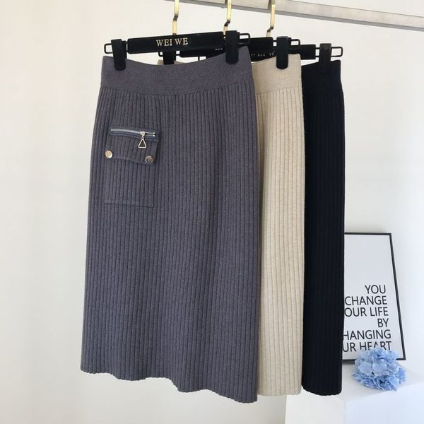 2021 New autumn and winter woolen knitted women's mid-length high waist bag hip slit long skirt YBCM, Black
2021 New autumn and winter woolen knitted women's mid-length high waist bag hip slit long skirt YBCM, Black