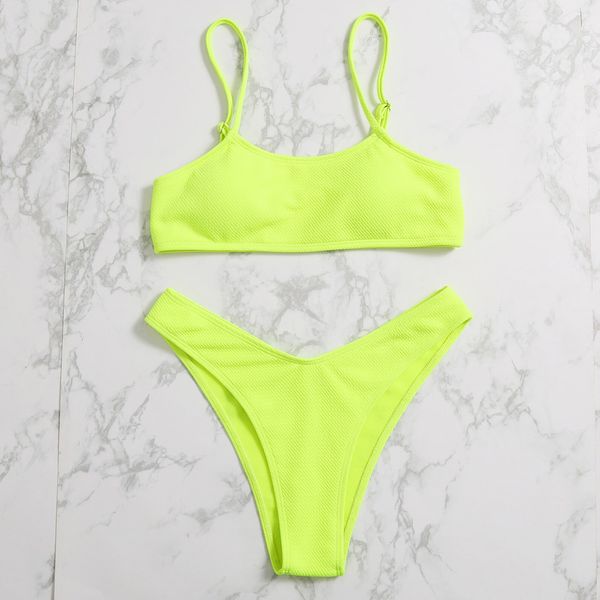 3Pieces/Lot Fluorescent Color Bikini Set Women Two Pieces With Chest Pad Swimsuit Elastic Soft Comfortable Ladies Swimwear, Green
3Pieces/Lot Fluorescent Color Bikini Set Women Two Pieces With Chest Pad Swimsuit Elastic Soft Comfortable Ladies Swimwear, Green
