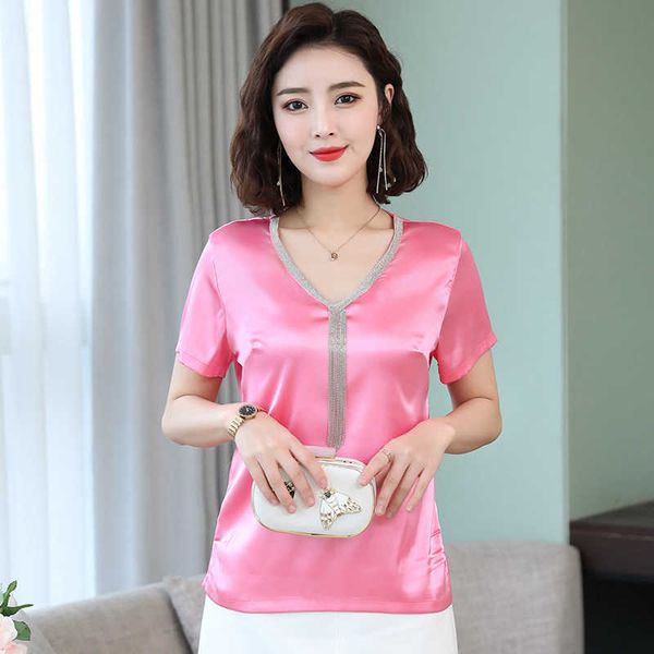 womens and blouses ol silk blouse summer basic satin office lady shirt work wear blusas feminina shirts plus size 4xl 210531, White
womens and blouses ol silk blouse summer basic satin office lady shirt work wear blusas feminina shirts plus size 4xl 210531, White