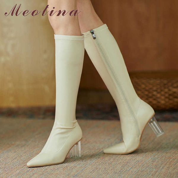 meotina high heel woman boots chunky heel knee high boots zipper pointed toe long boots female shoes autumn winter beige size 40 210608, Black
meotina high heel woman boots chunky heel knee high boots zipper pointed toe long boots female shoes autumn winter beige size 40 210608, Black