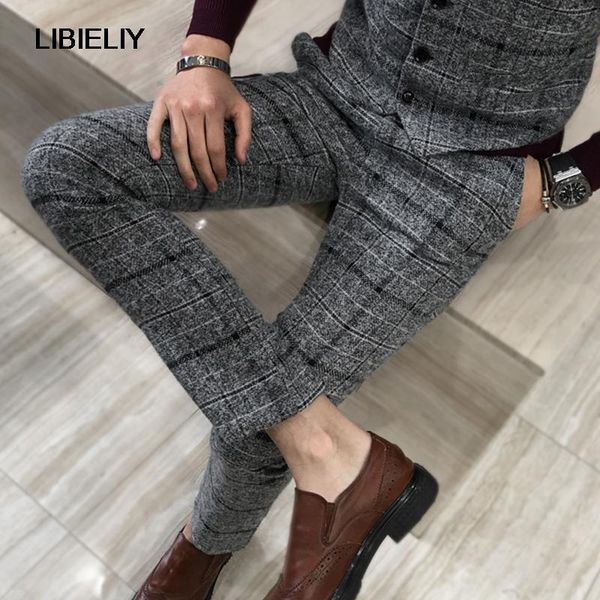 men's suits & blazers winter thick suit pants men slim fit fashion plaid dress plus size business formal wear mens trousers party pant, White;black
men's suits & blazers winter thick suit pants men slim fit fashion plaid dress plus size business formal wear mens trousers party pant, White;black