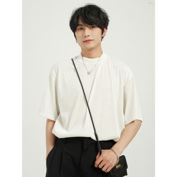 men's t-shirts spring/summer 2021 t-shirt korea loose casual solid color round neck short sleeves harajuku striped t shirt, White;black
men's t-shirts spring/summer 2021 t-shirt korea loose casual solid color round neck short sleeves harajuku striped t shirt, White;black