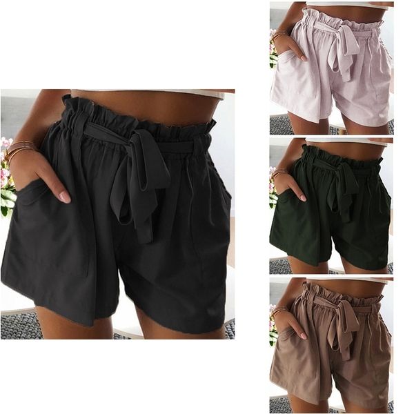 women summer fashion casual lace-up bags loss wood ear wipe pipe shorts, White;black
women summer fashion casual lace-up bags loss wood ear wipe pipe shorts, White;black