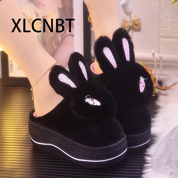 slippers winter slipper furry keep warm thick sole high heel home cotton females wedges indoor, Black
slippers winter slipper furry keep warm thick sole high heel home cotton females wedges indoor, Black