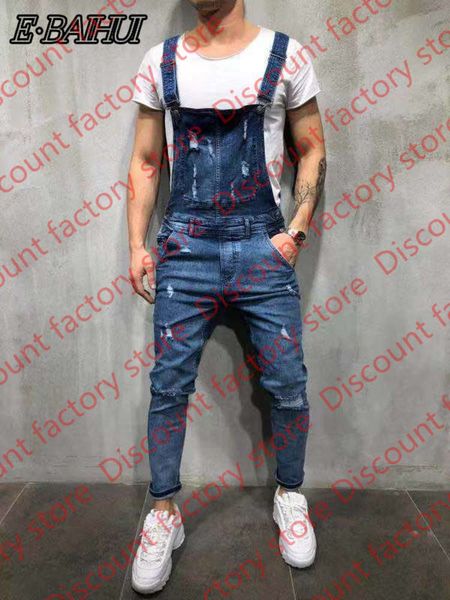 e-baihui 2019 new ripped jeans jumpsuit men fashion streetwear hole denim overalls autumn male casual pockets vintage jeans lf828, Blue
e-baihui 2019 new ripped jeans jumpsuit men fashion streetwear hole denim overalls autumn male casual pockets vintage jeans lf828, Blue