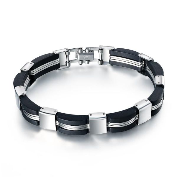 charm bracelets 2021 fashion jewelry vintage glossy stainless steel silicone bracelet rubber wristband men's and women's, Golden;silver
charm bracelets 2021 fashion jewelry vintage glossy stainless steel silicone bracelet rubber wristband men's and women's, Golden;silver