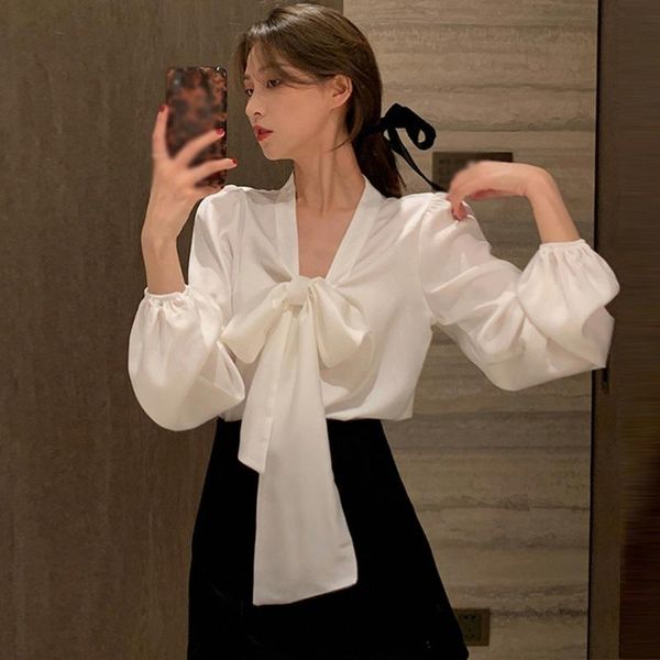 women's blouses & shirts for women autumn ins chiffon bow loose design elegant retro soft solid fashion college harajuku feminine simpl, White
women's blouses & shirts for women autumn ins chiffon bow loose design elegant retro soft solid fashion college harajuku feminine simpl, White
