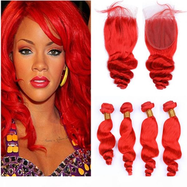 bright red loose wave 4bundles brazilian virgin hair and closure 5pcs lot pure red loose wavy human hair 4x4 lace closure with weaves, Black;brown
bright red loose wave 4bundles brazilian virgin hair and closure 5pcs lot pure red loose wavy human hair 4x4 lace closure with weaves, Black;brown