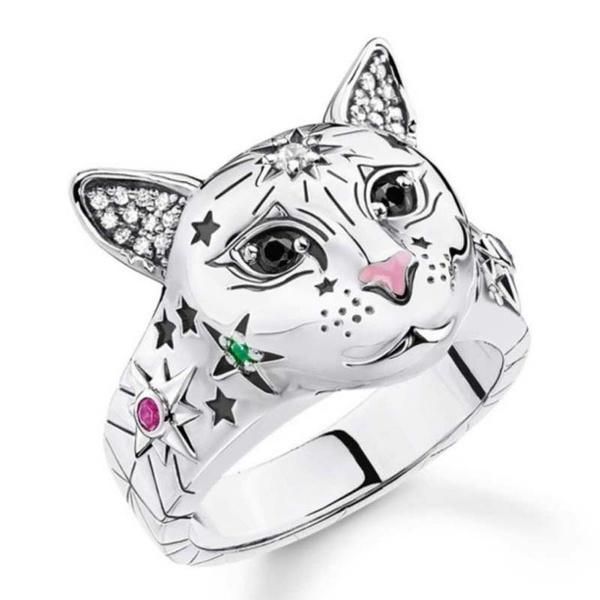 cluster rings silver plated cute cat for women crystal zircon carved star fashion creative finger ring girls party gift boho jewelry, Golden;silver
cluster rings silver plated cute cat for women crystal zircon carved star fashion creative finger ring girls party gift boho jewelry, Golden;silver