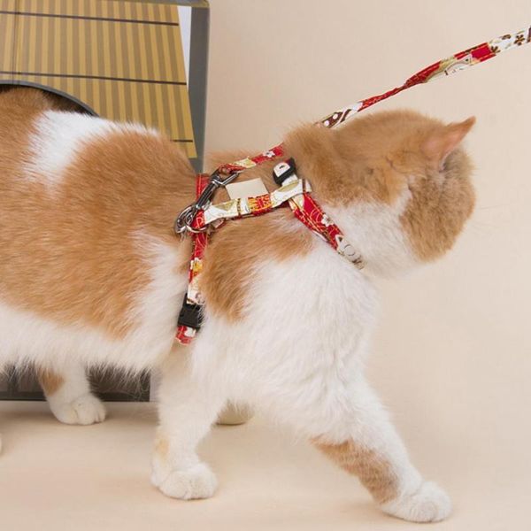 cat collars & leads durable adjustable pet dog harness printed snap joint traction walking leash products supplies
cat collars & leads durable adjustable pet dog harness printed snap joint traction walking leash products supplies