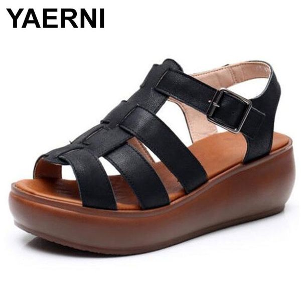 sandals yaerni2021 gladiator genuine leather for women wedge ladies high heel casual platform summer shoes, Black
sandals yaerni2021 gladiator genuine leather for women wedge ladies high heel casual platform summer shoes, Black