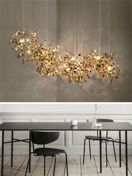nordic modern personality stainless steel chrome leaf led chandelier living room lamp bar table lamp dining room chandelier
nordic modern personality stainless steel chrome leaf led chandelier living room lamp bar table lamp dining room chandelier