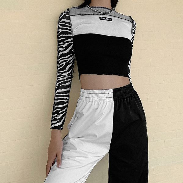 streetwear chic animal print black punk o neck patchwork long sleeve crop women autumn casual slim t shirts, White
streetwear chic animal print black punk o neck patchwork long sleeve crop women autumn casual slim t shirts, White