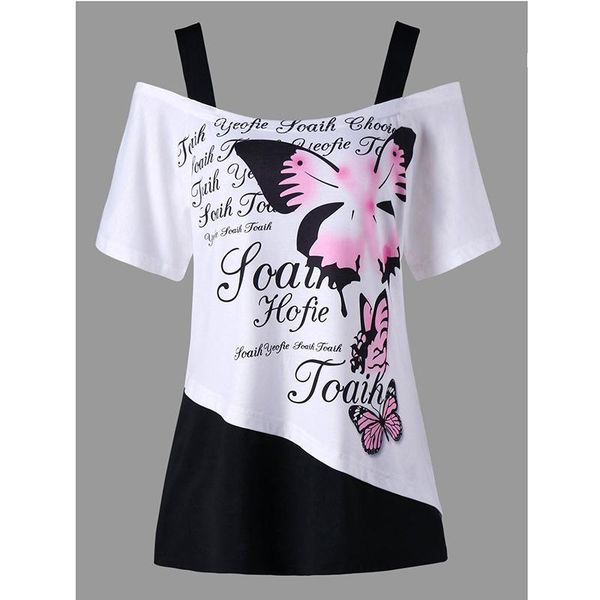 women's blouses & shirts women cold shoulder butterfly print girl short sleeve loose shirt clothes ws8078m, White
women's blouses & shirts women cold shoulder butterfly print girl short sleeve loose shirt clothes ws8078m, White