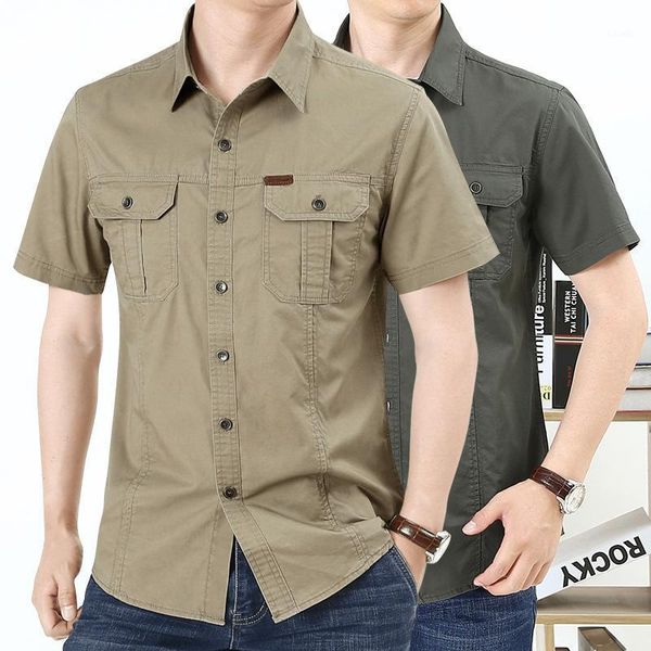 men's casual shirts 2021 summer mens button up shirt short sleeve military tooling outdoor loose inch thin, White;black
men's casual shirts 2021 summer mens button up shirt short sleeve military tooling outdoor loose inch thin, White;black