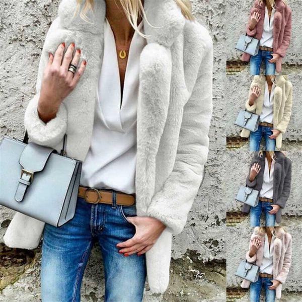 women winter fluffy coat teddy bear faux fur jackets warm jumper outwear 211126, Black;brown
women winter fluffy coat teddy bear faux fur jackets warm jumper outwear 211126, Black;brown