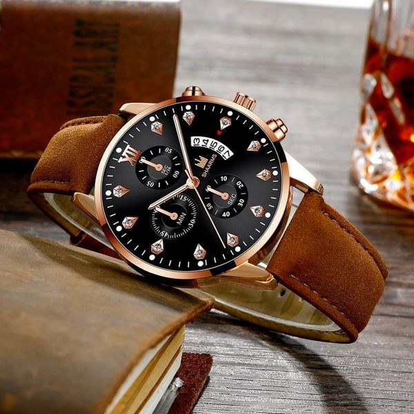 wristwatches men fashion business watch dress stainless steel band analog quartz wristwatch blue glass men's belt, Slivery;brown
wristwatches men fashion business watch dress stainless steel band analog quartz wristwatch blue glass men's belt, Slivery;brown